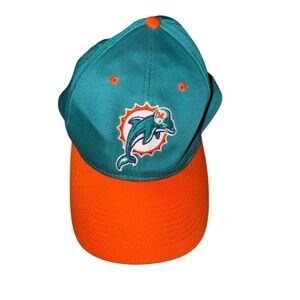 Vtg Miami Dolphins Snapback Hat Logo Athletic NFL Football Cap licensed game day